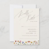 野カラフル花 | Beige Song Request 出欠カード (正面)