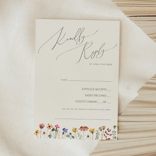 野カラフル花 | Beige Song Request 出欠カード