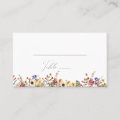 野カラフル花 | Meadow Flat 結婚's プレイスカード (正面)