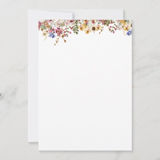 野カラフル花 | Meadow Photo日付を保存 セーブザデート (裏面)