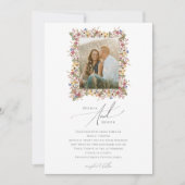 野カラフル花 | Meadow Photo 結婚's 招待状 (正面)