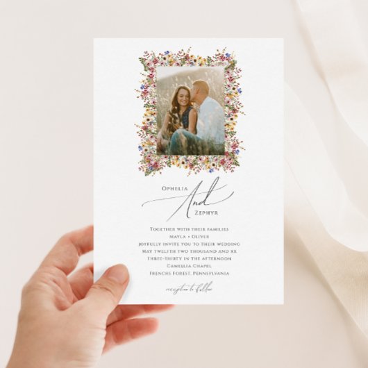 野カラフル花 | Meadow Photo 結婚's 招待状