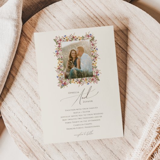 野カラフル花 | Meadow Photo 結婚's 招待状