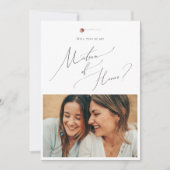野カラフル花 | Photo Matron of Honor Card 招待状 (正面)