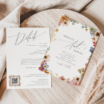 野カラフル花 | QRコードすべて結婚の 招待状<br><div class="desc">このカラフル | QRコードすべて一つの結婚式招待状で完璧なシンプルあなたのお洒落、ボホ虹の夏結婚の。鮮やかで魅力的なピンク、イエロー、オレンジ、金ゴールド色の花模様与えは、この製品はミニマリストのヴィンテージヒッピー春園のでエレガントす。デザインモダンはアート繊細で、クラシックの草地を水の色で自然描いている。あなたは目指す方が、このデザインは救済秋や春や夏の目標に向けて達成結婚できる！製品の感じデザインに関しては、お気軽にお問い合わせ下さい。喜んで救済い!</div>