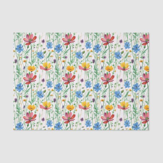 野カラフル草及び青草 薄葉紙 (正面)