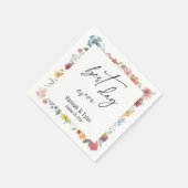 野カラフル草縁どの水色 スタンダードカクテルナプキン (角)