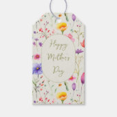 野カラフル草花まつり母の日 ギフトタグ (正面)