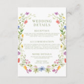 野カラフル草花庭園の結婚式詳細 エンクロージャーカード (正面)