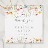 野カラフル草花結婚の フェイバータグ (正面)