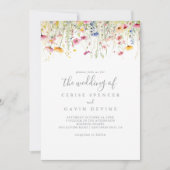 野カラフル草花結婚の～ 招待状 (正面)