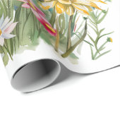 野カラフル野花結婚/シャワー ラッピングペーパー (ロールコーナー)