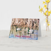 野ガモ カード (黄色い花)