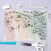 野グラデーション花 薄葉紙 (クラフト)