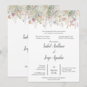 野スペインの花結婚式招待状 招待状 (正面/裏面)