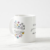 野パーソナライズされた花のフローラ母/母 コーヒーマグカップ (正面左)
