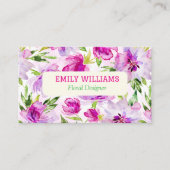 野パーソナライズされた花エレガントフローラ 名刺 (正面)
