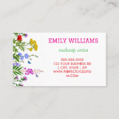 野パーソナライズされた花エレガントフローラ 名刺 (裏面)