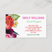 野パーソナライズされた花エレガントフローラ 名刺 (裏面)