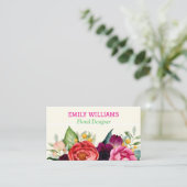 野パーソナライズされた花エレガントフローラ 名刺 (スタンド正面)