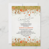 野パーソナライズされた花エレガント卒業パーティー 招待状 (正面)