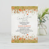 野パーソナライズされた花エレガント卒業パーティー 招待状 (スタンド正面)