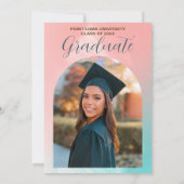 野パーソナライズされた花エレガント卒業パーティー 招待状 (裏面)