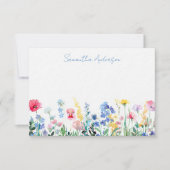 野パーソナライズされた花フローラ ノートカード (正面)