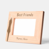 野パーソナライズされた花最高の友 レーザー彫刻フレーム (左)