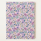 野パーソナライズされた花模様のプランナー プランナー手帳 (裏面)