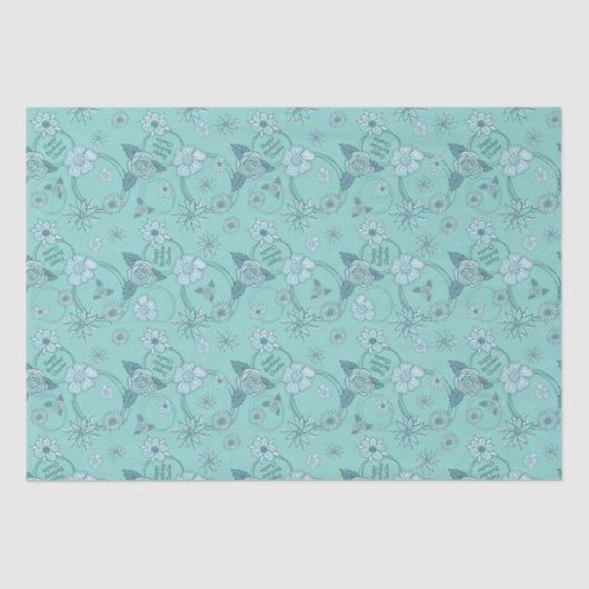 野パーソナライズされた花贈呈 薄葉紙 (正面)