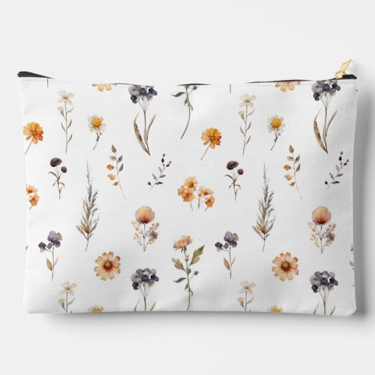 野パーソナライズされた花 アクセサリーポーチ (裏面)