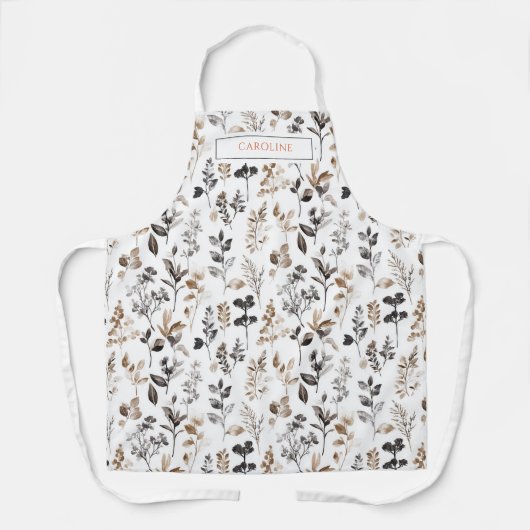 野パーソナライズされた花 エプロン (正面)
