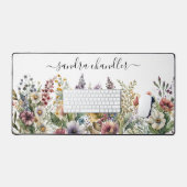 野パーソナライズされた花 デスクマット (キーボード&マウス)