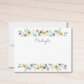 野パーソナライズされた花 ノートカード
