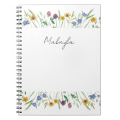 野パーソナライズされた花 ノートブック (正面)