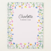 野パーソナライズされた花 プランナー手帳 (正面)