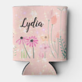 野パーソナライズされた花 缶クーラー (正面)