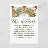 野ビクトリアン花結婚華美の エンクロージャーカード (正面)