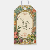 野ビクトリアン花結婚華美の ギフトタグ (裏面)
