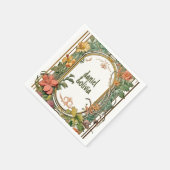 野ビクトリアン花結婚華美の スタンダードカクテルナプキン (角)