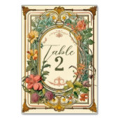 野ビクトリアン花結婚華美の テーブルナンバー (正面)