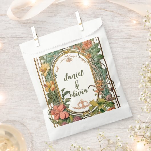 野ビクトリアン花結婚華美の フェイバーバッグ (クリップ留めされた状態)