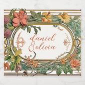 野ビクトリアン花結婚華美の リキュールボトルラベル (シングルラベル)