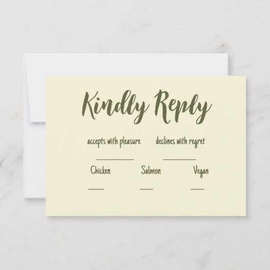 野ビクトリアン花結婚華美の 出欠カード (裏面)