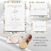 野ミニマル花モダン結婚の 招待状