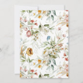 野ミニマル花モダン結婚の 招待状 (裏面)