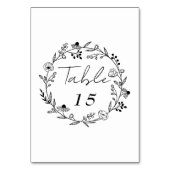 野ミニマル花 |リース結婚ズ テーブルナンバー (裏面)