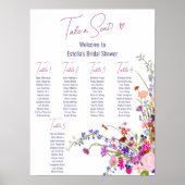 野モダン花の台本ブライダルシャワー ポスター (正面)