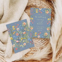 野モダン花エレガントダスティブルー結婚ズ